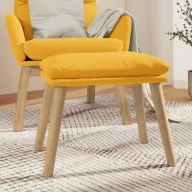 Reposapiés de terciopelo amarillo mostaza 45x29,5x35 cm de vidaXL, Otomanas - Ref: Foro24-341442, Precio: 35,79 €, Descuento: %