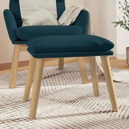 Reposapiés de terciopelo azul 45x29,5x35 cm de vidaXL, Otomanas - Ref: Foro24-341445, Precio: 35,80 €, Descuento: %
