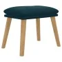 Reposapiés de terciopelo azul 45x29,5x35 cm de vidaXL, Otomanas - Ref: Foro24-341445, Precio: 35,80 €, Descuento: %