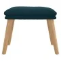 Reposapiés de terciopelo azul 45x29,5x35 cm de vidaXL, Otomanas - Ref: Foro24-341445, Precio: 35,80 €, Descuento: %