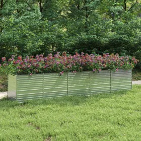 Arriate de acero galvanizado plateado 400x80x77 cm de vidaXL, Maceteros y jardineras - Ref: Foro24-316900, Precio: 113,35 €, ...