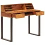 Escritorio de madera maciza de sheesham y acero 110x50x94 cm de vidaXL, Escritorios - Ref: Foro24-247964, Precio: 339,50 €, D...