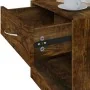 Mesitas de noche 2 unidades con cajón roble ahumado de vidaXL, Mesitas de noche - Ref: Foro24-342586, Precio: 57,33 €, Descue...