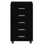Cajonera con ruedas madera contrachapada negro de vidaXL, Taquillas y armarios de almacenamiento - Ref: Foro24-342671, Precio...