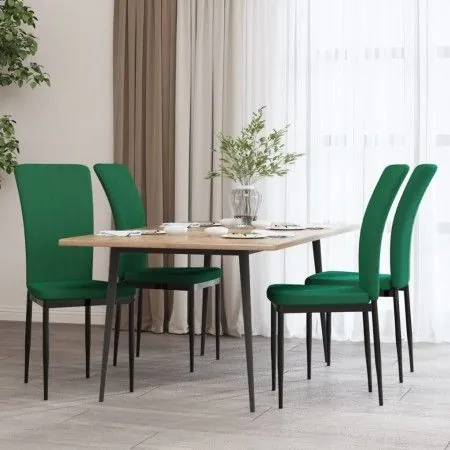 Sillas de comedor 4 unidades terciopelo verde oscuro de vidaXL, Sillas de comedor - Ref: Foro24-326106, Precio: 137,32 €, Des...