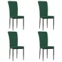 Sillas de comedor 4 unidades terciopelo verde oscuro de vidaXL, Sillas de comedor - Ref: Foro24-326106, Precio: 137,32 €, Des...