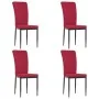 Sillas de comedor 4 unidades terciopelo rojo tinto de vidaXL, Sillas de comedor - Ref: Foro24-326109, Precio: 201,80 €, Descu...
