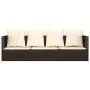 Sofá tumbona de jardín con cojines ratán sintético marrón de vidaXL, Tumbonas - Ref: Foro24-319563, Precio: 220,22 €, Descuen...