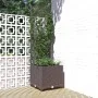 Jardinera con enrejado PP marrón 40x40x136 cm de vidaXL, Maceteros y jardineras - Ref: Foro24-318259, Precio: 61,42 €, Descue...