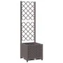 Jardinera con enrejado PP marrón 40x40x136 cm de vidaXL, Maceteros y jardineras - Ref: Foro24-318259, Precio: 61,42 €, Descue...
