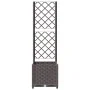 Jardinera con enrejado PP marrón 40x40x136 cm de vidaXL, Maceteros y jardineras - Ref: Foro24-318259, Precio: 61,42 €, Descue...