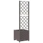 Jardinera con enrejado PP marrón 40x40x136 cm de vidaXL, Maceteros y jardineras - Ref: Foro24-318259, Precio: 61,42 €, Descue...