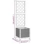 Jardinera con enrejado PP marrón 40x40x136 cm de vidaXL, Maceteros y jardineras - Ref: Foro24-318259, Precio: 61,42 €, Descue...
