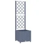Jardinera con enrejado PP gris oscuro 40x40x136 cm de vidaXL, Maceteros y jardineras - Ref: Foro24-318249, Precio: 50,72 €, D...
