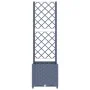 Jardinera con enrejado PP gris oscuro 40x40x136 cm de vidaXL, Maceteros y jardineras - Ref: Foro24-318249, Precio: 50,72 €, D...