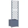 Jardinera con enrejado PP gris oscuro 40x40x136 cm de vidaXL, Maceteros y jardineras - Ref: Foro24-318249, Precio: 50,72 €, D...