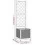 Jardinera con enrejado PP gris oscuro 40x40x136 cm de vidaXL, Maceteros y jardineras - Ref: Foro24-318249, Precio: 50,72 €, D...