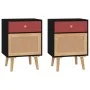 Mesitas de noche 2 uds madera contrachapada negro 40x30x55 cm de vidaXL, Mesitas de noche - Ref: Foro24-352145, Precio: 120,5...
