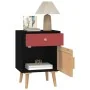 Mesitas de noche 2 uds madera contrachapada negro 40x30x55 cm de vidaXL, Mesitas de noche - Ref: Foro24-352145, Precio: 120,5...