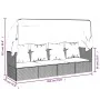 Sofá tumbona de jardín con toldo cojines ratán sintético gris de vidaXL, Tumbonas - Ref: Foro24-319568, Precio: 258,79 €, Des...