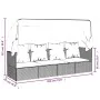 Gartenliegesofa mit Markise und schwarzen synthetischen Rattankissen von vidaXL, Liegen - Ref: Foro24-319569, Preis: 247,81 €...