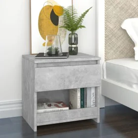 Mesita de noche madera ingeniería gris hormigón 40x30x39 cm de vidaXL, Mesitas de noche - Ref: Foro24-803451, Precio: 31,77 €...
