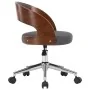 Silla de comedor giratoria de madera curvada y tela gris de vidaXL, Sillas de comedor - Ref: Foro24-287425, Precio: 125,65 €,...