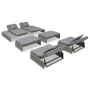Set de muebles de jardín 5 pzas y cojines ratán sintético gris de vidaXL, Conjuntos de jardín - Ref: Foro24-42889, Precio: 92...