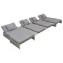 Set de muebles de jardín 5 pzas y cojines ratán sintético gris de vidaXL, Conjuntos de jardín - Ref: Foro24-42889, Precio: 92...