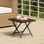 Mesa plegable ratán sintético marrón 45x35x32 cm de vidaXL, Mesas de jardín - Ref: Foro24-362250, Precio: 26,74 €, Descuento: %