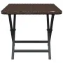 Mesa plegable ratán sintético marrón 45x35x32 cm de vidaXL, Mesas de jardín - Ref: Foro24-362250, Precio: 26,74 €, Descuento: %