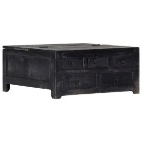 Mesa de centro madera maciza de mango negro 65x65x30 cm de vidaXL, Mesas de centro - Ref: Foro24-247986, Precio: 225,88 €, De...