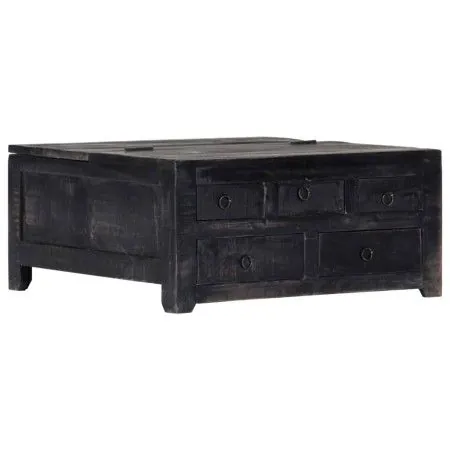 Mesa de centro madera maciza de mango negro 65x65x30 cm de vidaXL, Mesas de centro - Ref: Foro24-247986, Precio: 225,88 €, De...