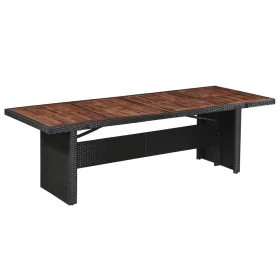 Mesa de jardín ratán sintético madera acacia maciza 240x90x74cm de vidaXL, Mesas de jardín - Ref: Foro24-43940, Precio: 287,7...