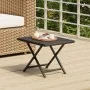 Schwarzer Klapptisch aus synthetischem Rattan, 45 x 35 x 32 cm von vidaXL, Gartentische - Ref: Foro24-362251, Preis: 28,27 €,...