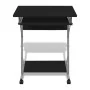 Escritorio compacto de ordenador con bandeja de teclado negro de vidaXL, Escritorios - Ref: Foro24-20051, Precio: 71,80 €, De...
