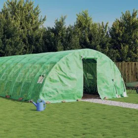 Greenhouse with green steel structure 80 m² 16x5x2.3 m by vidaXL, Greenhouses - Ref: Foro24-3188089, Price: 834,04 €, Discoun...