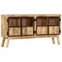 Aparador madera maciza mango en bruto marrón negro 160x30x80 cm de vidaXL, Aparadores - Ref: Foro24-247994, Precio: 437,09 €,...
