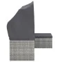 3-seater garden sofa with awning and gray synthetic rattan stool by vidaXL, Outdoor sofas - Ref: Foro24-362335, Price: 291,48...