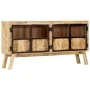 Aparador madera maciza mango en bruto marrón negro 160x30x80 cm de vidaXL, Aparadores - Ref: Foro24-247994, Precio: 437,09 €,...