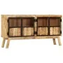 Aparador madera maciza mango en bruto marrón negro 160x30x80 cm de vidaXL, Aparadores - Ref: Foro24-247994, Precio: 437,09 €,...