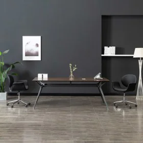 Silla de comedor giratoria cuero sintético negro de vidaXL, Sillas de comedor - Ref: Foro24-287391, Precio: 124,25 €, Descuen...