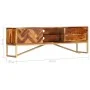 Mueble para TV madera maciza de sheesham 140x30x45 cm de vidaXL, Muebles TV - Ref: Foro24-247998, Precio: 187,78 €, Descuento: %