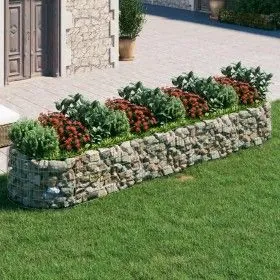 Arriate de gaviones de hierro galvanizado 400x100x50 cm de vidaXL, Maceteros y jardineras - Ref: Foro24-152042, Precio: 75,48...
