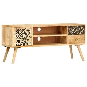 Mueble para TV madera maciza de mango 100x30x45 cm de vidaXL, Muebles TV - Ref: Foro24-247999, Precio: 119,50 €, Descuento: %