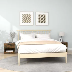 Nachttische 2 Stück geräuchertes Eichensperrholz von vidaXL, Nachttische - Ref: Foro24-817046, Preis: 52,70 €, Rabatt: %