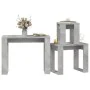 Mesas apilables 3 piezas madera contrachapada gris hormigón de vidaXL, Mesas auxiliares - Ref: Foro24-808607, Precio: 43,41 €...
