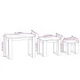 Mesas apilables 3 piezas madera contrachapada gris hormigón de vidaXL, Mesas auxiliares - Ref: Foro24-808607, Precio: 43,41 €...