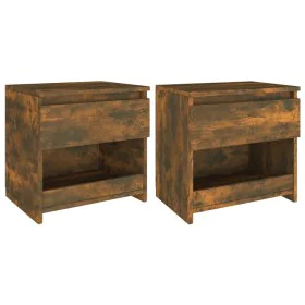 Mesitas de noche 2 uds madera contrachapada roble 40x30x39 cm de vidaXL, Mesitas de noche - Ref: Foro24-815130, Precio: 45,94...