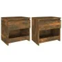 Mesitas de noche 2 uds madera contrachapada roble 40x30x39 cm de vidaXL, Mesitas de noche - Ref: Foro24-815130, Precio: 45,94...